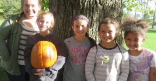 A group of students posing at Fall Camp