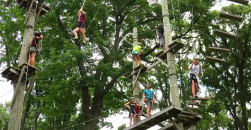 High Ropes course with Group Retreat